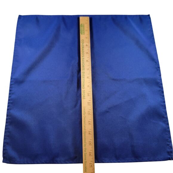 Set of 12 Royal Blue Cloth Napkins 17"x17" Solid Color Polyester Dinner Table - Picture 2 of 11
